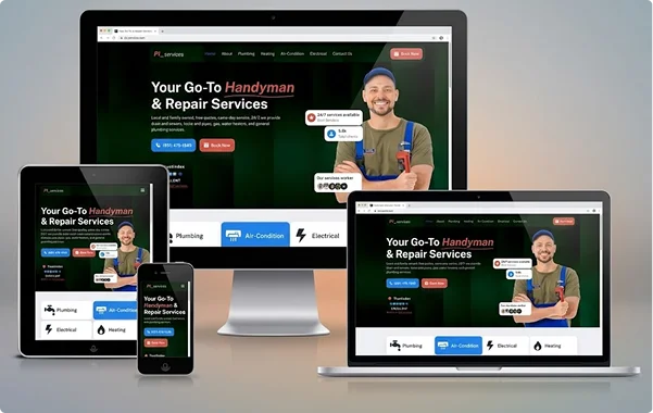 Repairing Services Web Design Layouts