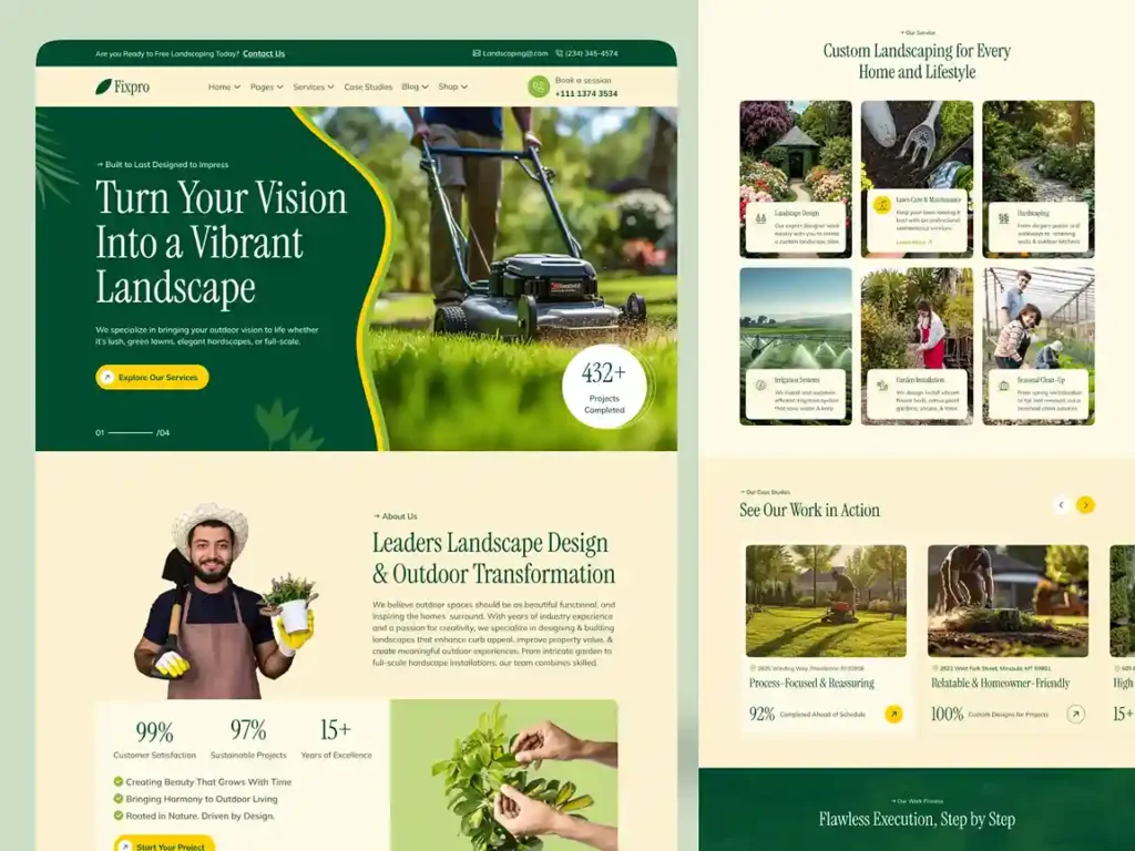 Industries landscapings Web Design Fort Worth