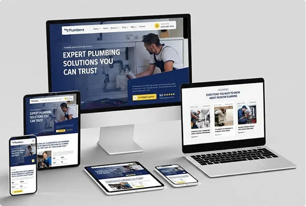 Plumbing Service Website Design Layout