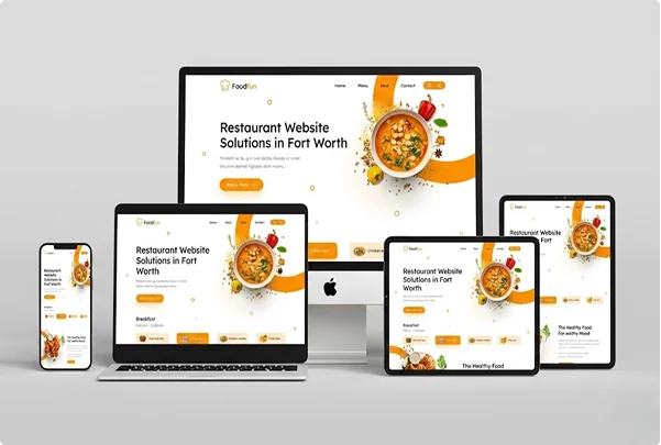 website design for Fort Worth restaurants portfolio