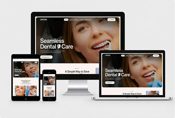 Dental Care Website Design Layout