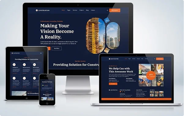 Fort Worth construction website design portfolio