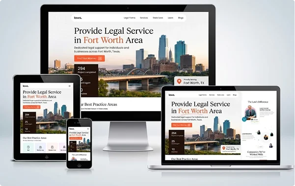 attorney website developed